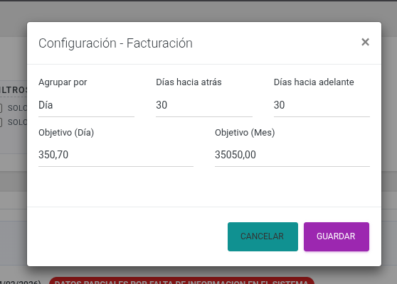 Configuración de Objetivos
